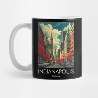 A Vintage Travel Illustration of Indianapolis - Indiana - US Mug